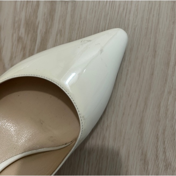 Jimmy Choo Erin 60 Patent Slingback Heels White - Picture 6 of 7